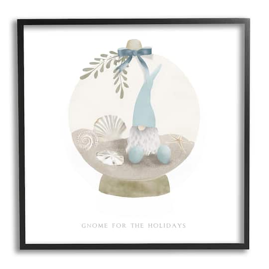 Stupell Industries Gnome For The Holidays Seashells Framed Giclee Art